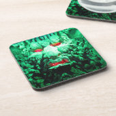 Beängstigendes Maskengefecht Untersetzer (Linke Seite)