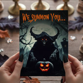 Beängstigendes Mit Augen Demon Adult Halloween-Par Einladung