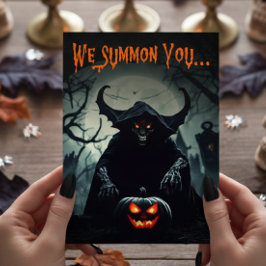 Beängstigendes Mit Augen Demon Adult Halloween-Par Einladung