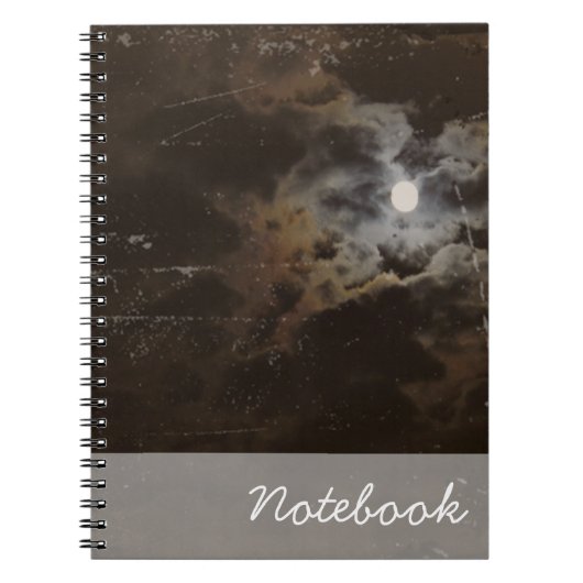 Beängstigendes MondNotebook Notizblock (Vorderseite)