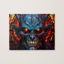 Beängstigendes Monster-Dämon-Halloween-Puzzle