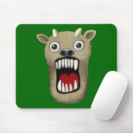 Beängstigendes Monster II - Grün Mousepad (Mit Mouse)