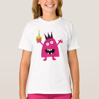 Beängstigendes Monster mit einem Hutmädchen-T - Sh T-Shirt