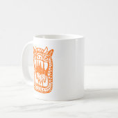 Beängstigendes Monster - Orange Kaffeetasse (Vorderseite Links)