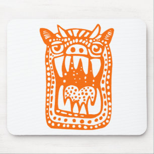 Beängstigendes Monster - Orange Mousepad