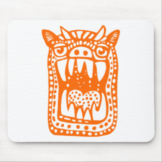 Beängstigendes Monster - Orange Mousepad