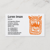 Beängstigendes Monster - Orange Visitenkarte (Rückseite)