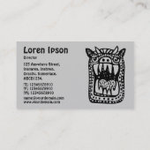 Beängstigendes Monster - Orange Vordergraue Rückse Visitenkarte (Rückseite)