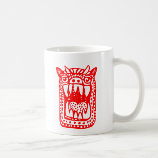Beängstigendes Monster - Rot Kaffeetasse