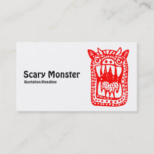 Beängstigendes Monster - Rot Visitenkarte