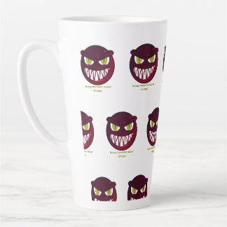 Beängstigendes Monster schlafen nie Milchtasse