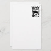 Beängstigendes Monster - Schwarz Briefpapier (Vorne/Hinten)