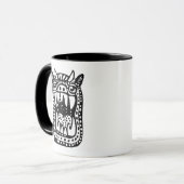 Beängstigendes Monster - Schwarz Tasse (Vorderseite Links)