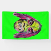 beängstigendes Monsterporträt aus fiendischem Horr Banner (Horizontal)