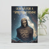 Beängstigendes Mummy-Halloween-Party Einladung (Stehend Vorderseite)