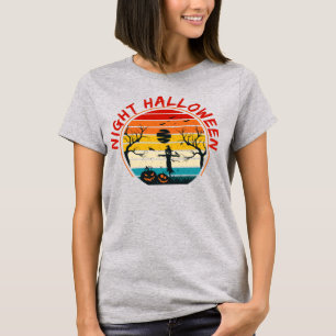 Beängstigendes nächtliches glückliches Halloween T-Shirt