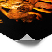 Beängstigendes Oger und Dämonen in Flammen Poster (Ecke)