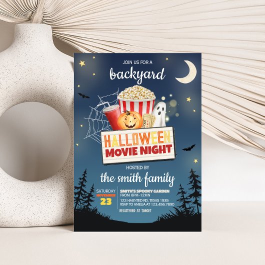 Beängstigendes Party im Hinterhof Halloween Filmab Einladung