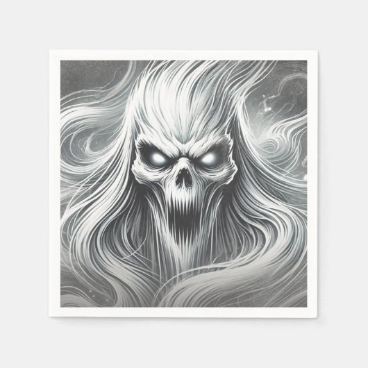 Beängstigendes Poltergeist-Ghost-Halloween-Party Serviette (Vorderseite)