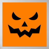 Beängstigendes Pumpkin Face Square Poster (24x24) (Vorne)