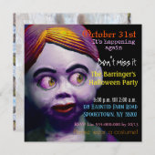 Beängstigendes Puppet-Puppen-Puppenschmuck Einladung (Vorne/Hinten)