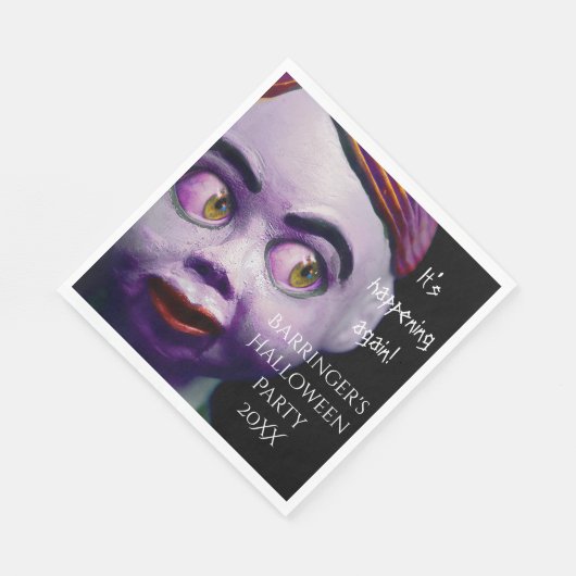 Beängstigendes Puppet-Puppen-Puppenschmuck Serviette (Ecke)