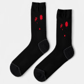 Beängstigendes rotes Blut schwarzes Halloween Socken (Linkes Detail)