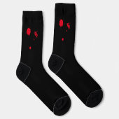 Beängstigendes rotes Blut schwarzes Halloween Socken (Rechts)