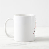 Beängstigendes Samurai Retro - Schwarz und Weiß Kaffeetasse (Links)