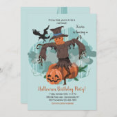 Beängstigendes Scarecrow Halloween-Party Einladung (Vorne/Hinten)