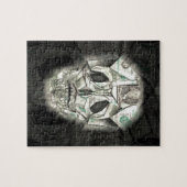 Beängstigendes Schädel-Schwarzes Puzzle (Horizontal)