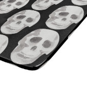 Beängstigendes Schädelmuster | Schwarz-Weiß-Hallow Schneidebrett (Ecke)