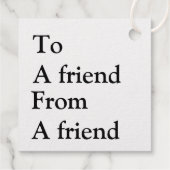 Beängstigendes Schellauge-Monogramm Geschenkanhänger (Rückseite)