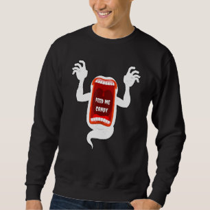 Beängstigendes Schrei-Ghost-Schrei Fütterte mir Sü Sweatshirt