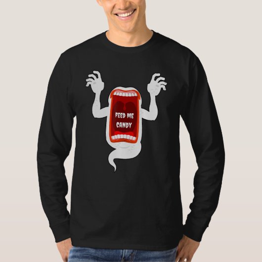 Beängstigendes Schrei-Ghost-Schrei Fütterte mir Sü T-Shirt (Vorderseite)