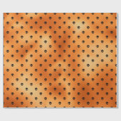 Beängstigendes Schwarz-Kupfer-Schädelmuster Geschenkpapier (Flach)