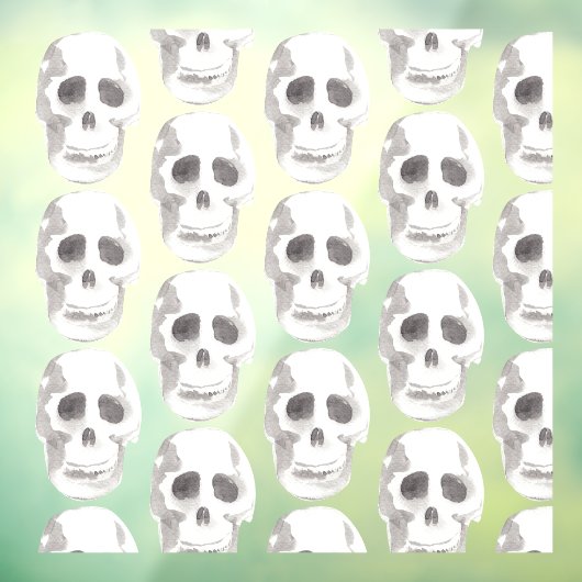 Beängstigendes Schwarz-Weiß-Muster|glückliches Hal Fensteraufkleber (Blatt 3)