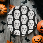 Beängstigendes Schwarz-Weiß-Muster|glückliches Hal Pappteller<br><div class="desc">Beängstigendes Schwarz-Weiß-Muster|glückliches Halloween</div>