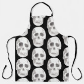 Beängstigendes Schwarz-Weiß-Muster|glückliches Hal Schürze (Vorderseite)