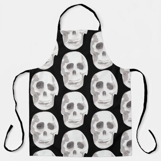 Beängstigendes Schwarz-Weiß-Muster|glückliches Hal Schürze (Vorderseite)