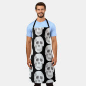 Beängstigendes Schwarz-Weiß-Muster|glückliches Hal Schürze (Getragen)