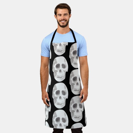 Beängstigendes Schwarz-Weiß-Muster|glückliches Hal Schürze (Getragen)