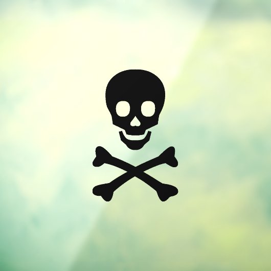 Beängstigendes schwarzes Skelett Fensteraufkleber (Blatt 3)