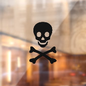 Beängstigendes schwarzes Skelett Fensteraufkleber (Blatt 2)