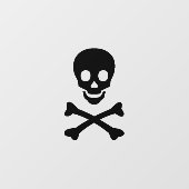 Beängstigendes schwarzes Skelett Fensteraufkleber (Blatt)