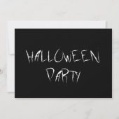 Beängstigendes Schwarzweiß-Halloween-Party Einladung (Vorderseite)