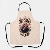 Beängstigendes Script Hexenbrauen Vintage Hallowee Schürze (Vorderseite)