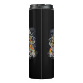 Beängstigendes Skelett im nächtlichen Halloween Thermosbecher (Rückseite)