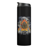 Beängstigendes Skelett im nächtlichen Halloween Thermosbecher (Nach rechts gedreht)