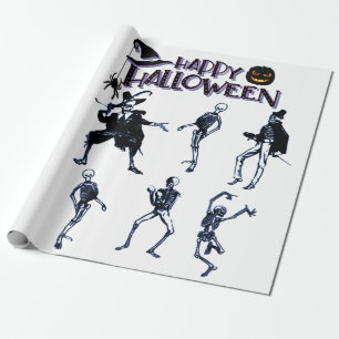 Beängstigendes Skelett-Party Geschenkpapier